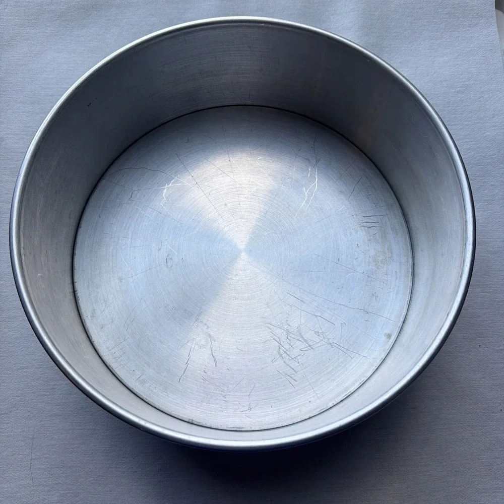 Vintage Mirro Aluminum ROUND 3-PIECE ANGEL FOOD CAKE PAN, BUNDT PAN 9